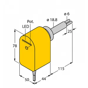 Датчик потока TURCK FCS-HA2P-VRX/230VAC/AL115