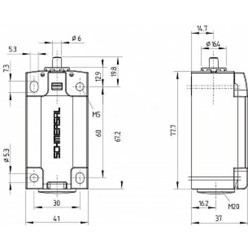 Kонцевой выключатель безопасности Schmersal PS316-T11UE-S300 Kонцевой выключатель безопасности Schmersal PS316-T11UE-S300