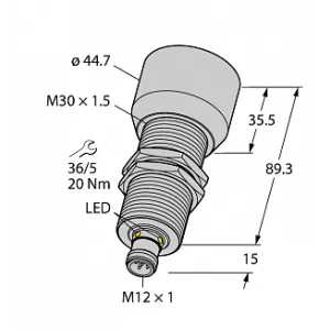  Ультразвуковой датчик TURCK RU600U-M30E-LI8X2-H1151
