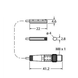 Магнитный датчик TURCK BIM-UNC-AN6X-0.3-PSG3M