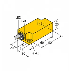 Емкостной датчик уровня TURCK BCF10-Q20L60-RP4X