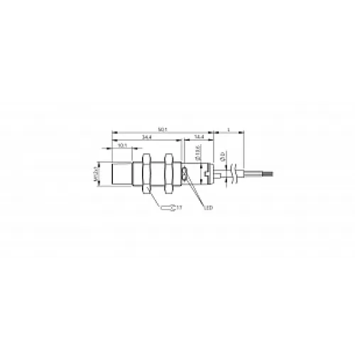 Емкостной датчик уровня Balluff BCS M12K4G1-GSM80G-EP02 Емкостной датчик уровня Balluff BCS M12K4G1-GSM80G-EP02