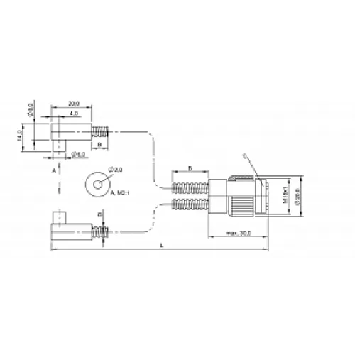 Оптоволоконный кабель Balluff BFO 18A-LEE-MZG-20-1 Оптоволоконный кабель Balluff BFO 18A-LEE-MZG-20-1