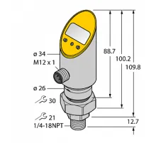 Датчик давления TURCK PS003V-503-2UPN8X-H1141/3GD