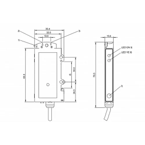 Усилитель для оптоволоконных датчиков Balluff BFB 75K-001-P-02 Усилитель для оптоволоконных датчиков Balluff BFB 75K-001-P-02