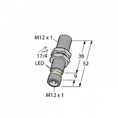Индуктивный датчик TURCK BI4U-EM12WD-VP6X-H1141/3GD Индуктивный датчик TURCK BI4U-EM12WD-VP6X-H1141/3GD