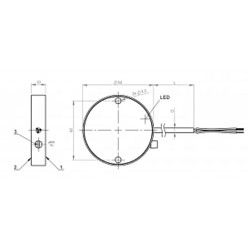 Емкостной датчик уровня Balluff BCS D50TT06-PSCFSC-ET02 Емкостной датчик уровня Balluff BCS D50TT06-PSCFSC-ET02
