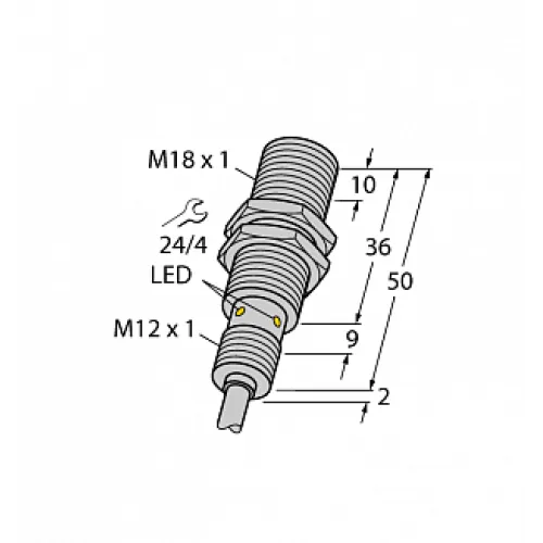 Индуктивный датчик TURCK BI8U-EM18WD-AN6X Индуктивный датчик TURCK BI8U-EM18WD-AN6X