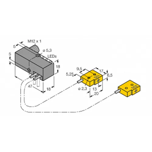 Индуктивный датчик TURCK NI2-Q6.5-AP6-0.1-FS4.4X3/S304 Индуктивный датчик TURCK NI2-Q6.5-AP6-0.1-FS4.4X3/S304