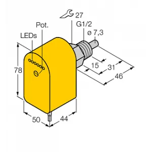 Датчик потока TURCK FCS-G1/2A4P-VRX/24VDC