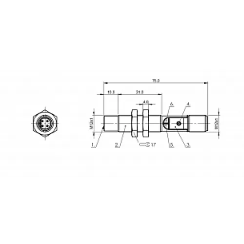 Емкостной датчик уровня Balluff BCS M12B4E2-NSC80H-S04K Емкостной датчик уровня Balluff BCS M12B4E2-NSC80H-S04K